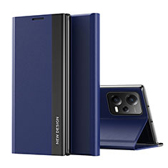 Coque Portefeuille Livre Cuir Etui Clapet Q01H pour Xiaomi Redmi Note 12 5G Bleu
