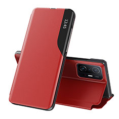 Coque Portefeuille Livre Cuir Etui Clapet Q02H pour Xiaomi Mi 11T 5G Rouge