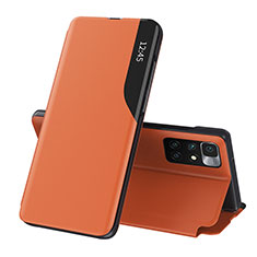 Coque Portefeuille Livre Cuir Etui Clapet Q02H pour Xiaomi Redmi 10 4G Orange