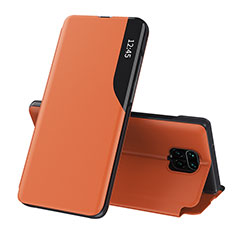 Coque Portefeuille Livre Cuir Etui Clapet Q02H pour Xiaomi Redmi Note 9 Pro Max Orange