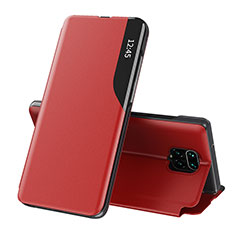 Coque Portefeuille Livre Cuir Etui Clapet Q02H pour Xiaomi Redmi Note 9 Pro Max Rouge