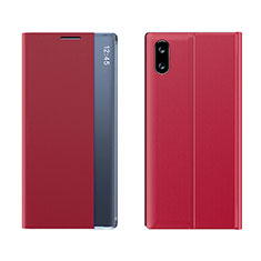 Coque Portefeuille Livre Cuir Etui Clapet Q04H pour Xiaomi Redmi 9AT Rouge