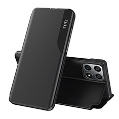 Coque Portefeuille Livre Cuir Etui Clapet QH1 pour Huawei Honor X6a Noir
