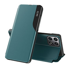 Coque Portefeuille Livre Cuir Etui Clapet QH1 pour Huawei Honor X6S Vert