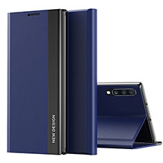 Coque Portefeuille Livre Cuir Etui Clapet QH1 pour Samsung Galaxy A70S Bleu