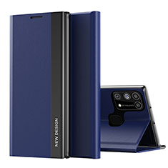 Coque Portefeuille Livre Cuir Etui Clapet QH1 pour Samsung Galaxy M21s Bleu