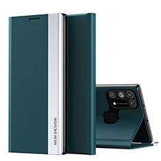 Coque Portefeuille Livre Cuir Etui Clapet QH1 pour Samsung Galaxy M31 Prime Edition Vert