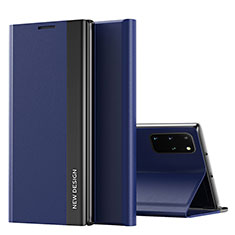 Coque Portefeuille Livre Cuir Etui Clapet QH1 pour Samsung Galaxy S20 Plus 5G Bleu