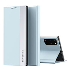Coque Portefeuille Livre Cuir Etui Clapet QH1 pour Samsung Galaxy S20 Plus Bleu Clair