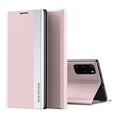 Coque Portefeuille Livre Cuir Etui Clapet QH1 pour Samsung Galaxy S20 Plus Rose