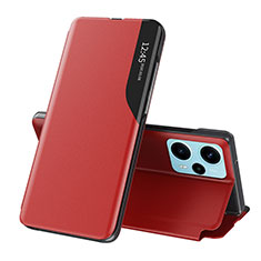 Coque Portefeuille Livre Cuir Etui Clapet QH1 pour Xiaomi Poco F5 5G Rouge
