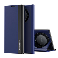 Coque Portefeuille Livre Cuir Etui Clapet QH2 pour Huawei Honor Magic5 Lite 5G Bleu