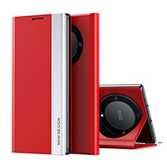 Coque Portefeuille Livre Cuir Etui Clapet QH2 pour Huawei Honor Magic5 Lite 5G Rouge