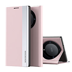 Coque Portefeuille Livre Cuir Etui Clapet QH2 pour Huawei Honor X9b 5G Or Rose