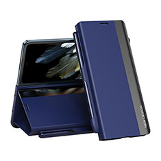 Coque Portefeuille Livre Cuir Etui Clapet QH2 pour OnePlus Open 5G Bleu