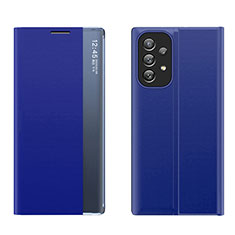 Coque Portefeuille Livre Cuir Etui Clapet QH2 pour Samsung Galaxy A73 5G Bleu