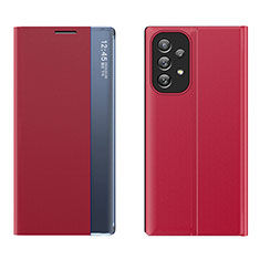 Coque Portefeuille Livre Cuir Etui Clapet QH2 pour Samsung Galaxy A73 5G Rouge