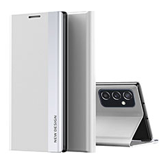 Coque Portefeuille Livre Cuir Etui Clapet QH2 pour Samsung Galaxy F23 5G Blanc