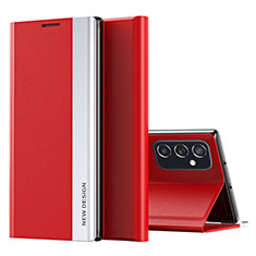 Coque Portefeuille Livre Cuir Etui Clapet QH2 pour Samsung Galaxy F23 5G Rouge