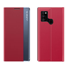 Coque Portefeuille Livre Cuir Etui Clapet QH2 pour Samsung Galaxy M30s Rouge
