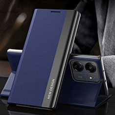 Coque Portefeuille Livre Cuir Etui Clapet QH2 pour Xiaomi Poco C65 Bleu