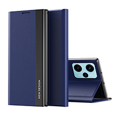 Coque Portefeuille Livre Cuir Etui Clapet QH2 pour Xiaomi Poco F5 5G Bleu