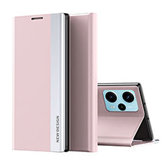 Coque Portefeuille Livre Cuir Etui Clapet QH2 pour Xiaomi Poco F5 5G Or Rose