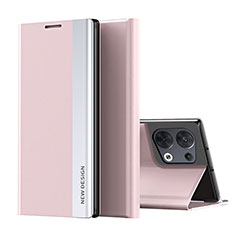 Coque Portefeuille Livre Cuir Etui Clapet QH2 pour Xiaomi Redmi Note 13 Pro 5G Or Rose