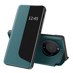 Coque Portefeuille Livre Cuir Etui Clapet QH3 pour Huawei Mate 60 Pro Vert