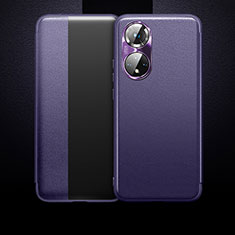 Coque Portefeuille Livre Cuir Etui Clapet QK1 pour Huawei Honor 50 Pro 5G Violet