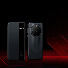 Coque Portefeuille Livre Cuir Etui Clapet QK1 pour Huawei Mate 60 RS Ultimate Noir