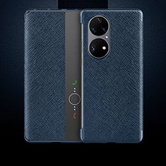 Coque Portefeuille Livre Cuir Etui Clapet QK2 pour Huawei P50 Bleu
