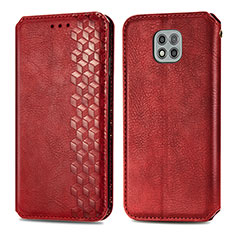 Coque Portefeuille Livre Cuir Etui Clapet S01D pour Motorola Moto G Power (2021) Rouge