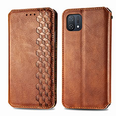 Coque Portefeuille Livre Cuir Etui Clapet S01D pour Oppo A16e Marron