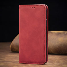 Coque Portefeuille Livre Cuir Etui Clapet S01D pour Samsung Galaxy A01 SM-A015 Rouge