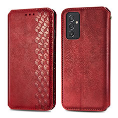 Coque Portefeuille Livre Cuir Etui Clapet S01D pour Samsung Galaxy A05s Rouge