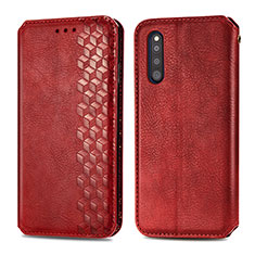 Coque Portefeuille Livre Cuir Etui Clapet S01D pour Samsung Galaxy A41 SC-41A Rouge
