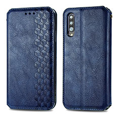 Coque Portefeuille Livre Cuir Etui Clapet S01D pour Samsung Galaxy A70 Bleu