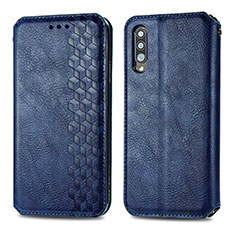 Coque Portefeuille Livre Cuir Etui Clapet S01D pour Samsung Galaxy A70S Bleu