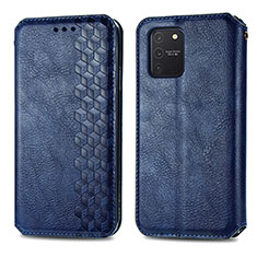 Coque Portefeuille Livre Cuir Etui Clapet S01D pour Samsung Galaxy A91 Bleu