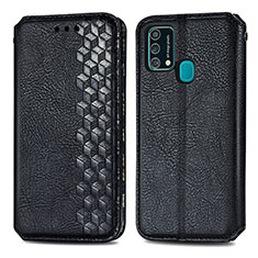 Coque Portefeuille Livre Cuir Etui Clapet S01D pour Samsung Galaxy F41 Noir