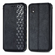 Coque Portefeuille Livre Cuir Etui Clapet S01D pour Samsung Galaxy M01 Core Noir