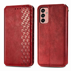 Coque Portefeuille Livre Cuir Etui Clapet S01D pour Samsung Galaxy M13 4G Rouge