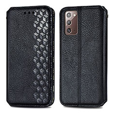 Coque Portefeuille Livre Cuir Etui Clapet S01D pour Samsung Galaxy Note 20 5G Noir