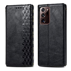 Coque Portefeuille Livre Cuir Etui Clapet S01D pour Samsung Galaxy Note 20 Ultra 5G Noir