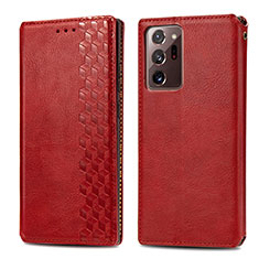 Coque Portefeuille Livre Cuir Etui Clapet S01D pour Samsung Galaxy Note 20 Ultra 5G Rouge