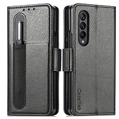 Coque Portefeuille Livre Cuir Etui Clapet S01D pour Samsung Galaxy Z Fold4 5G Noir