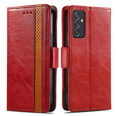 Coque Portefeuille Livre Cuir Etui Clapet S02D pour Samsung Galaxy A05s Rouge