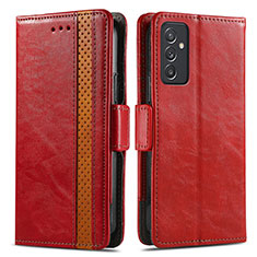 Coque Portefeuille Livre Cuir Etui Clapet S02D pour Samsung Galaxy A15 5G Rouge