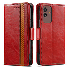 Coque Portefeuille Livre Cuir Etui Clapet S02D pour Samsung Galaxy M13 5G Rouge